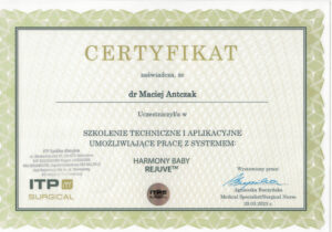 certyfika dr maciej harmony